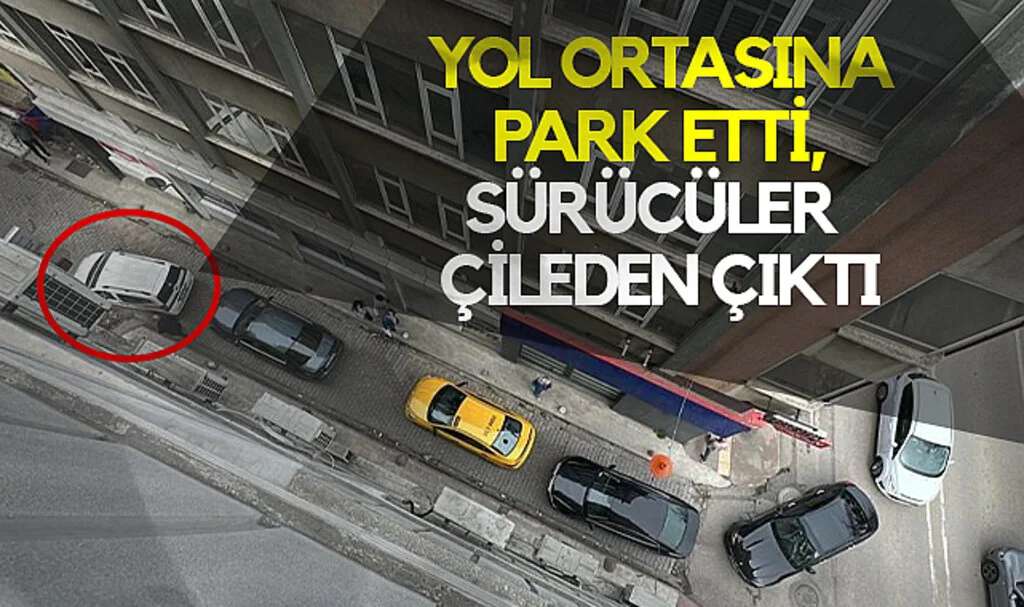 Samsun'da Yol Ortasına Park Etti, Trafiği 15 Dakika Kilitledi