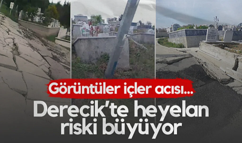 Samsun Derecik Mezarlığı’nda Heyelan Riski Büyüyor! Görüntüler İçler Acısı...