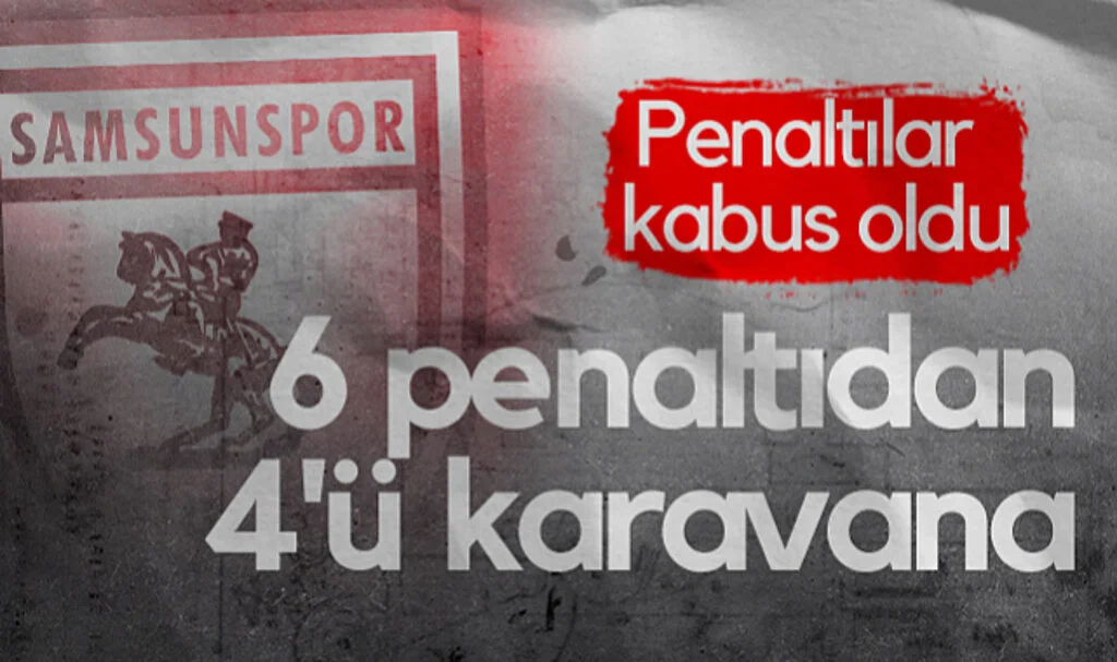 Samsunspor'da Penaltılar Kabus Oldu: 6 Penaltıdan 4'ü Karavana