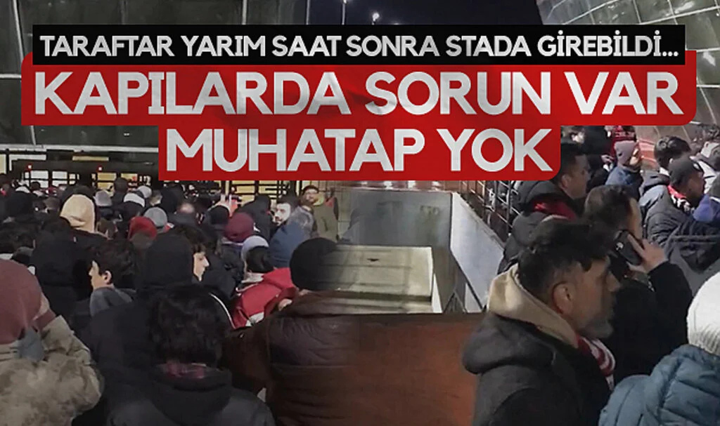 Samsunspor-Galatasaray maçında kapı krizi: Taraftar Yarım Saat Sonra Stada Girebildi