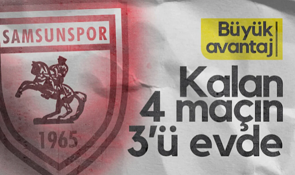 Samsunspor’un Fikstür Avantajı: Kalan 4 Maçın 3’ü Evde