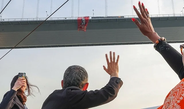 15 Temmuz Köprüsü’nde İmamoğlu Pankartı Eylemi