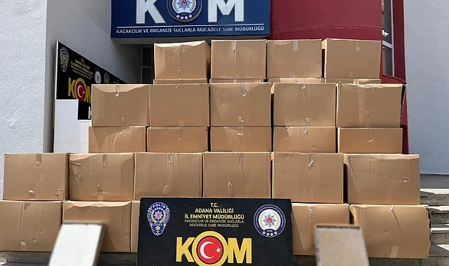 Adana'da 39 Milyonluk Kaçak Sigara Operasyonu