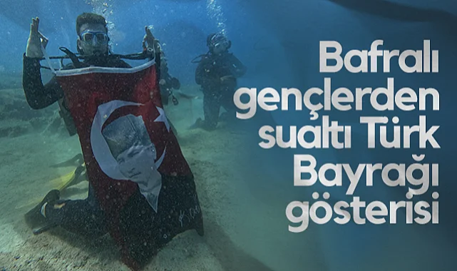 Bafralı Gençlerden Sualtı Türk Bayrağı Gösterisi