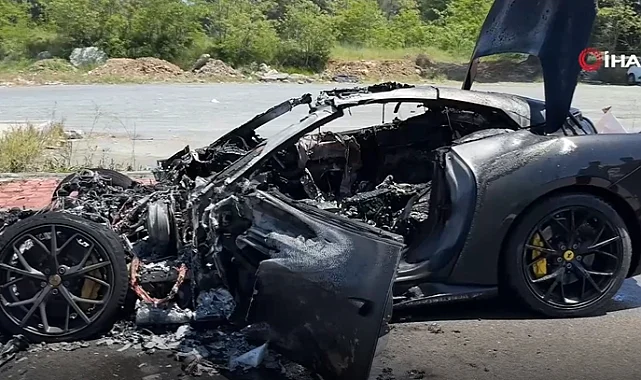 Beşiktaş Başkanının Oğlunun Ferrarisi Yandı!