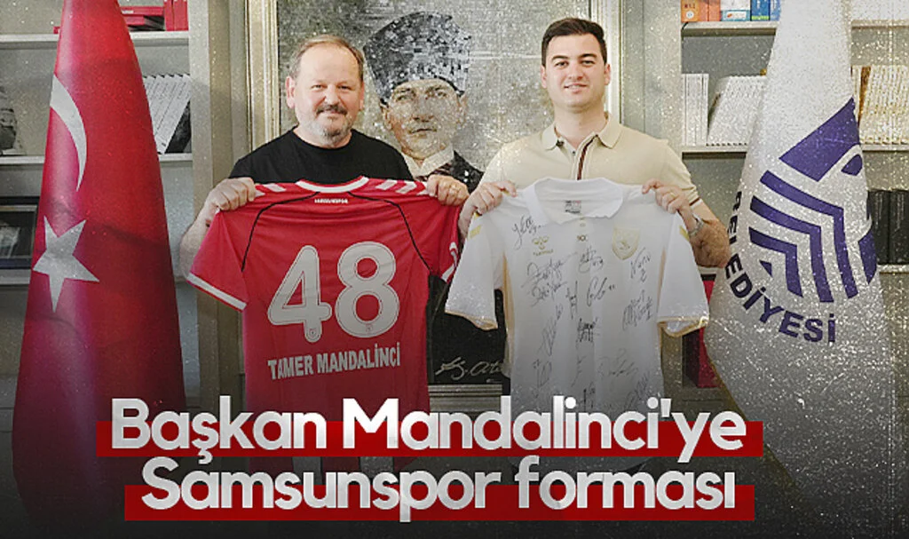 Bodrum Belediye Başkanı Mandalinci'ye Samsunspor Forması