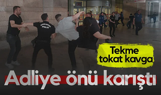 Samsun Adliyesinde Duruşma Çıkışı Tekme Tokat Kavga