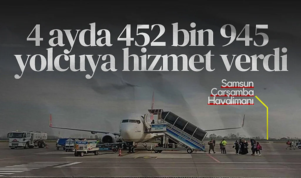 Samsun Çarşamba Havalimanı 4 ayda 452 Bin 945 Yolcuya Hizmet Verdi