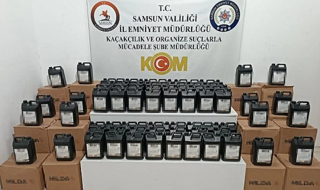 Samsun’da 1 ton Etil Alkol Ele Geçirildi