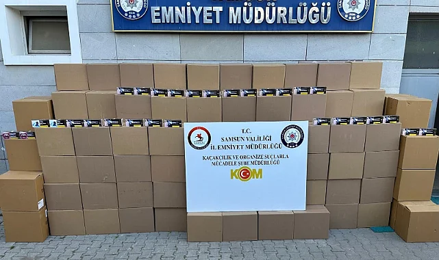 Samsun’da 2 Milyonu Aşkın Kaçak Makaron Ele Geçirildi
