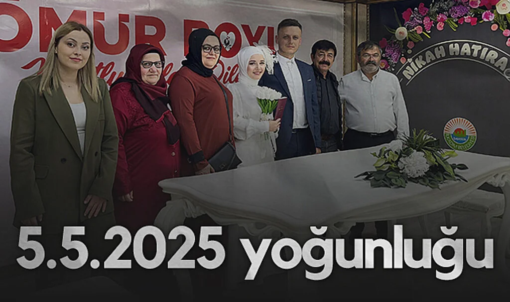 Samsun'da 5.5.2025’te Evlenmek İsteyen Çiftler Nikah Salonlarını Doldurdu
