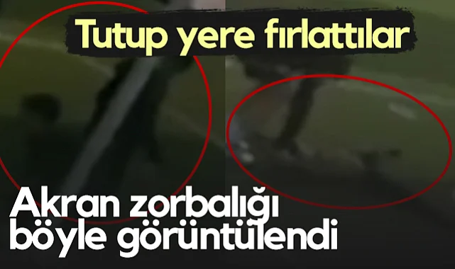 Samsun'da Akran Zorbalığı Böyle Görüntülendi! Tutup Yere Fırlattılar...