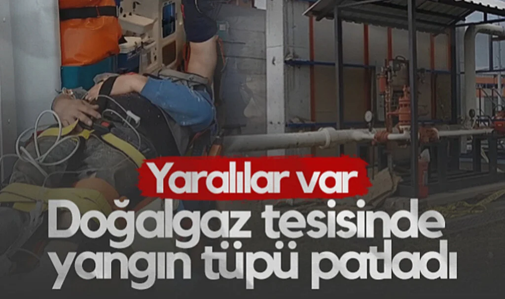 Samsun'da Doğalgaz Tesisinde Yangın Tüpü Patladı! Yaralılar Var...