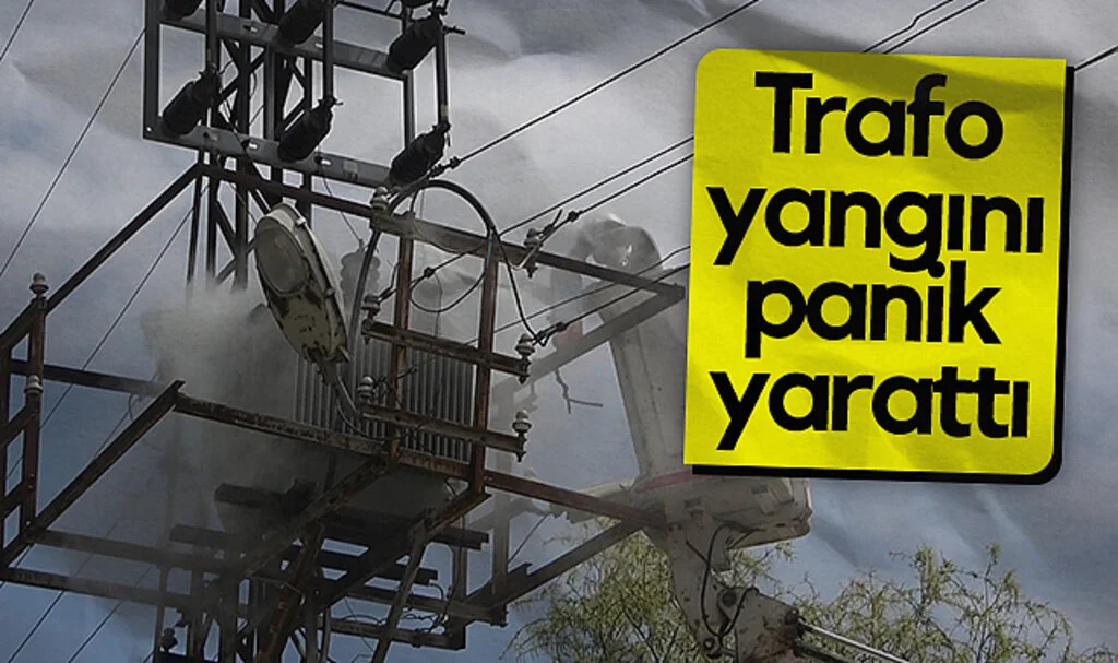 Samsun'da Elektrik Direğinde Yangın Paniği
