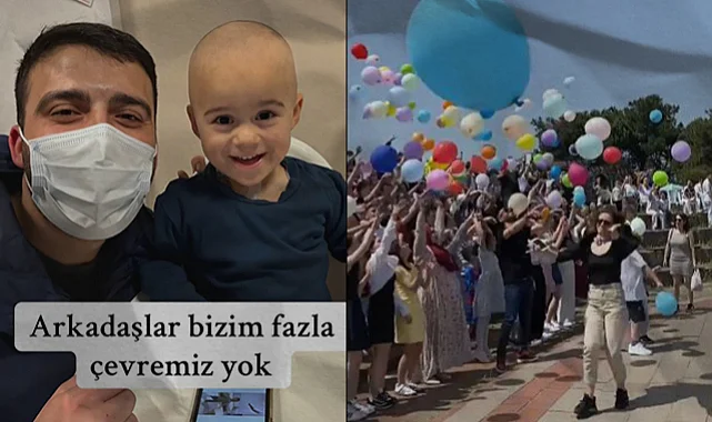 Samsun'da Minik Ali Asaf İçin Balonlar Uçtu