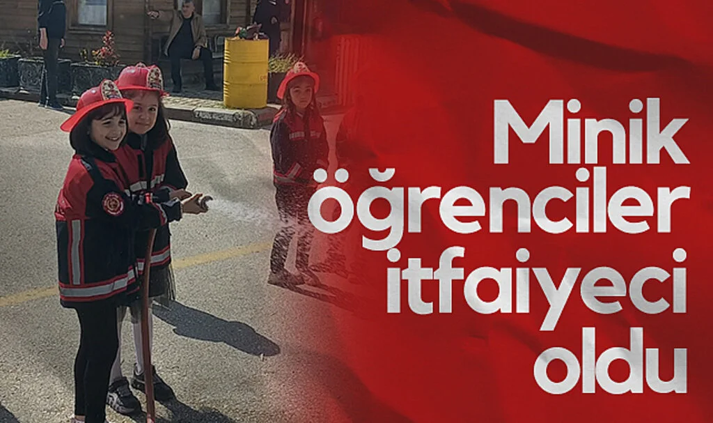 Samsun'da Minik Öğrenciler İtfaiyeci Oldu