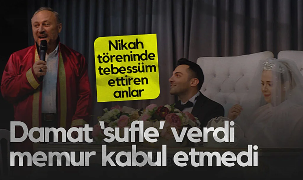 Samsun'da Nikah Töreninde Tebessüm Ettiren Anlar: Damat Sufle Verdi Memur Kabul Etmedi