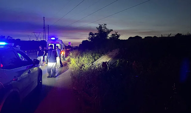 Samsun’da Otomobil Hendeğe Devrildi: Sürücü Yaralandı