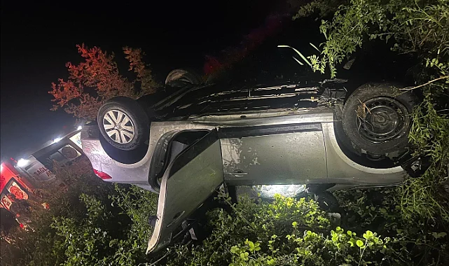 Samsun’da Otomobil Tarlaya Devrildi: 1 Yaralı