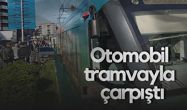 Samsun’da Otomobil Tramvayla Çarpıştı
