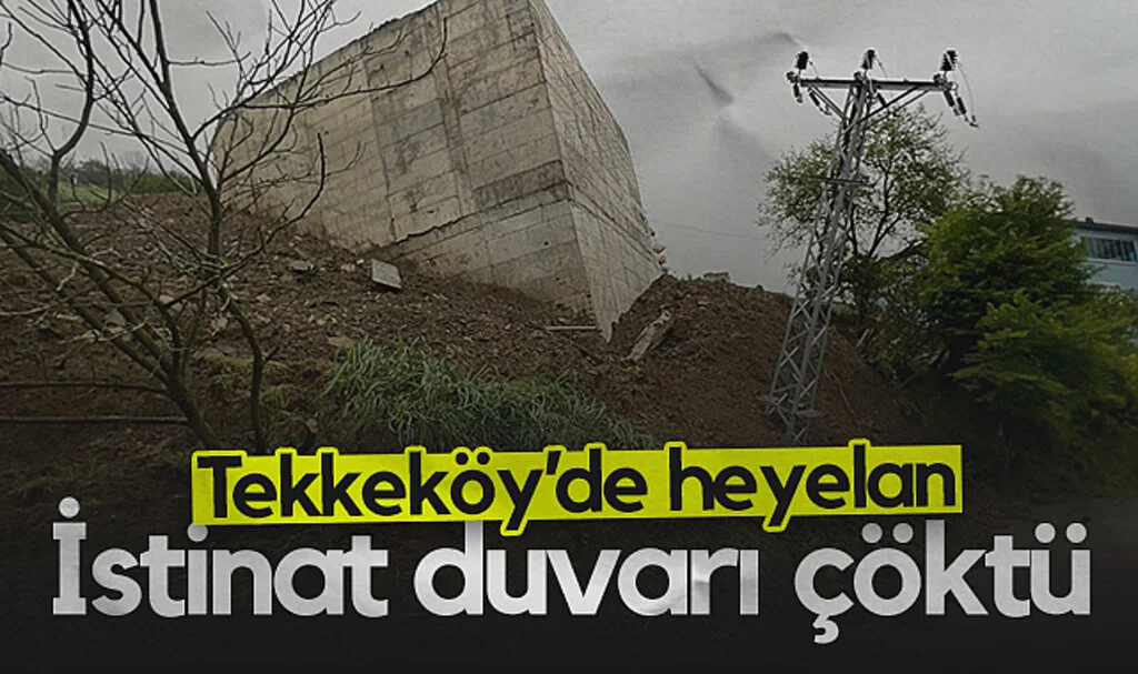 Tekkeköy'de Toprak Kayması: İstinat Duvarı Çöktü