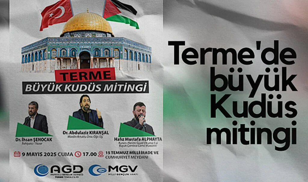 Terme'de Büyük Kudüs Mitingi