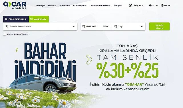 Aylık Kiralık Araç Fiyatları - Qcar.com.tr