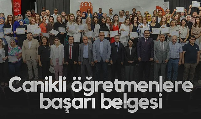 Canikli Öğretmenlere Başarı Belgesi