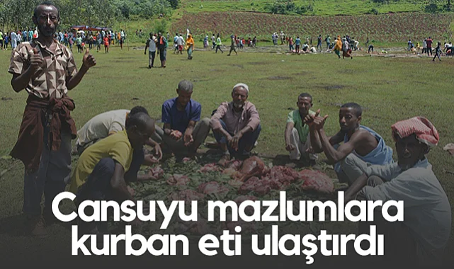Cansuyu Derneği Mazlumlara Kurban Eti Ulaştırdı