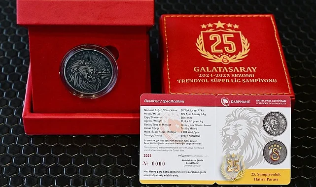 Darphane’den Galatasaray’ın 25. Şampiyonluğuna Özel Hatıra Parası!