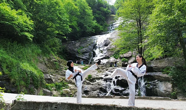 Salıpazarı’nda Taekwondocular Doğayla İç İçe Antrenman Yaptı