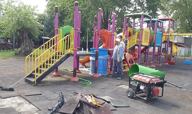 Salıpazarın'da Parklar Yenileniyor