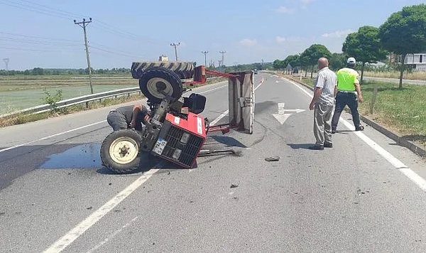 Samsun Alaçam’da Traktöre Otomobil Çarptı: 1 Yaralı
