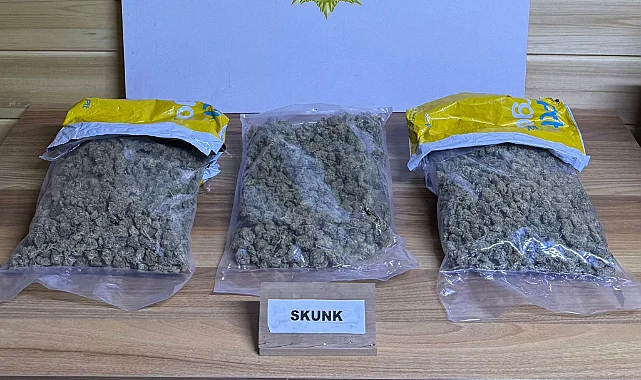 Samsun’da 1,5 Kilo Skunk Ele Geçirildi
