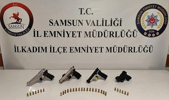 Samsun’da 2 Kişi Ruhsatsız Silahlarla Yakalandı