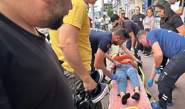 Samsun'da Dolmuştan İnen Yolcuya Motosiklet Çarptı: 2 Yaralı