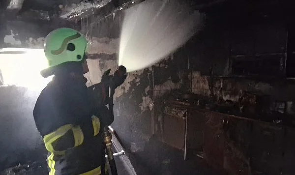 Samsun'da Evde Çıkan Yangında Hasar Oluştu