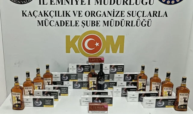 Samsun’da Kaçak İçki ve Sigara Operasyonu: 2 Gözaltı