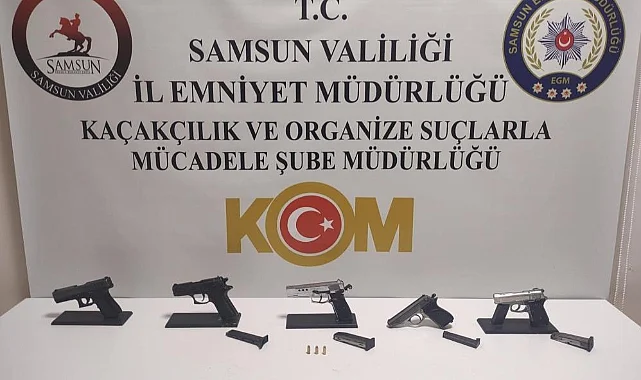 Samsun'da Ruhsatsız Silah Operasyonu: 5 Tabanca Ele Geçirildi