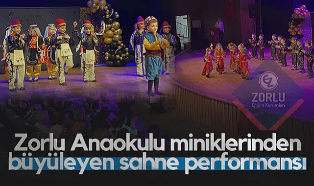 Samsun'da Zorlu Anaokulu Miniklerinden Büyüleyen Sahne Performansı
