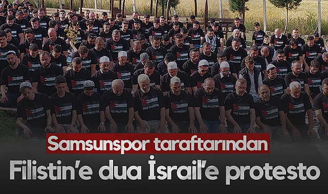Samsunspor Taraftarından İsrail’e Protesto, Filistin’e Dua