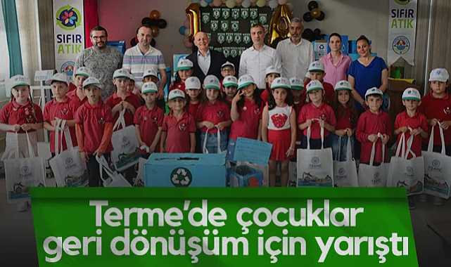 Terme’de Çocuklar Geri Dönüşüm İçin Yarıştı