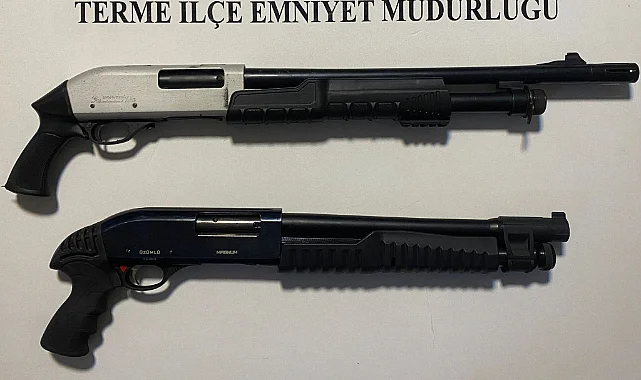 Terme’de Ruhsatsız Tüfek Operasyonu!