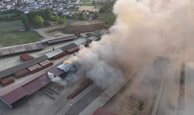 Tokat’ta Tuğla Fabrikasında Yangın Paniği