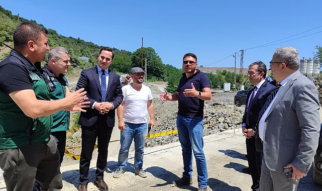 Üç Kaymakamdan Ortak İnceleme: Salıpazarı Barajı’nda Çalışmalar Hızla Sürüyor