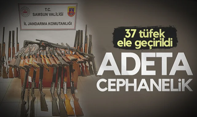 Adeta Cephanelik! Samsun'da 37 Tüfek Ele Geçirildi...