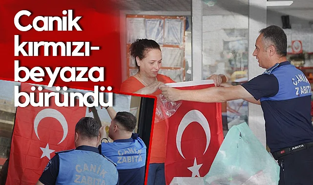 Canik Kırmızı-Beyaza Büründü: Her Yerde Türk Bayrağı