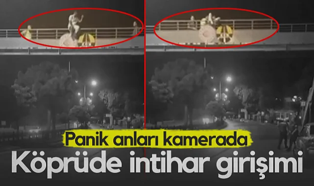 Köprüde İntihar Girişimi! Samsun'daki Panik Anları Kamerada...