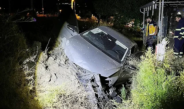 Merzifon-Samsun Yolunda Kaza: Otomobil Kanala Uçtu