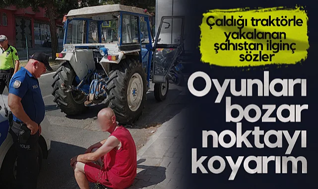 Samsun'da Çaldığı Traktörle Şehir Merkezinde Gezerken Yakalandı